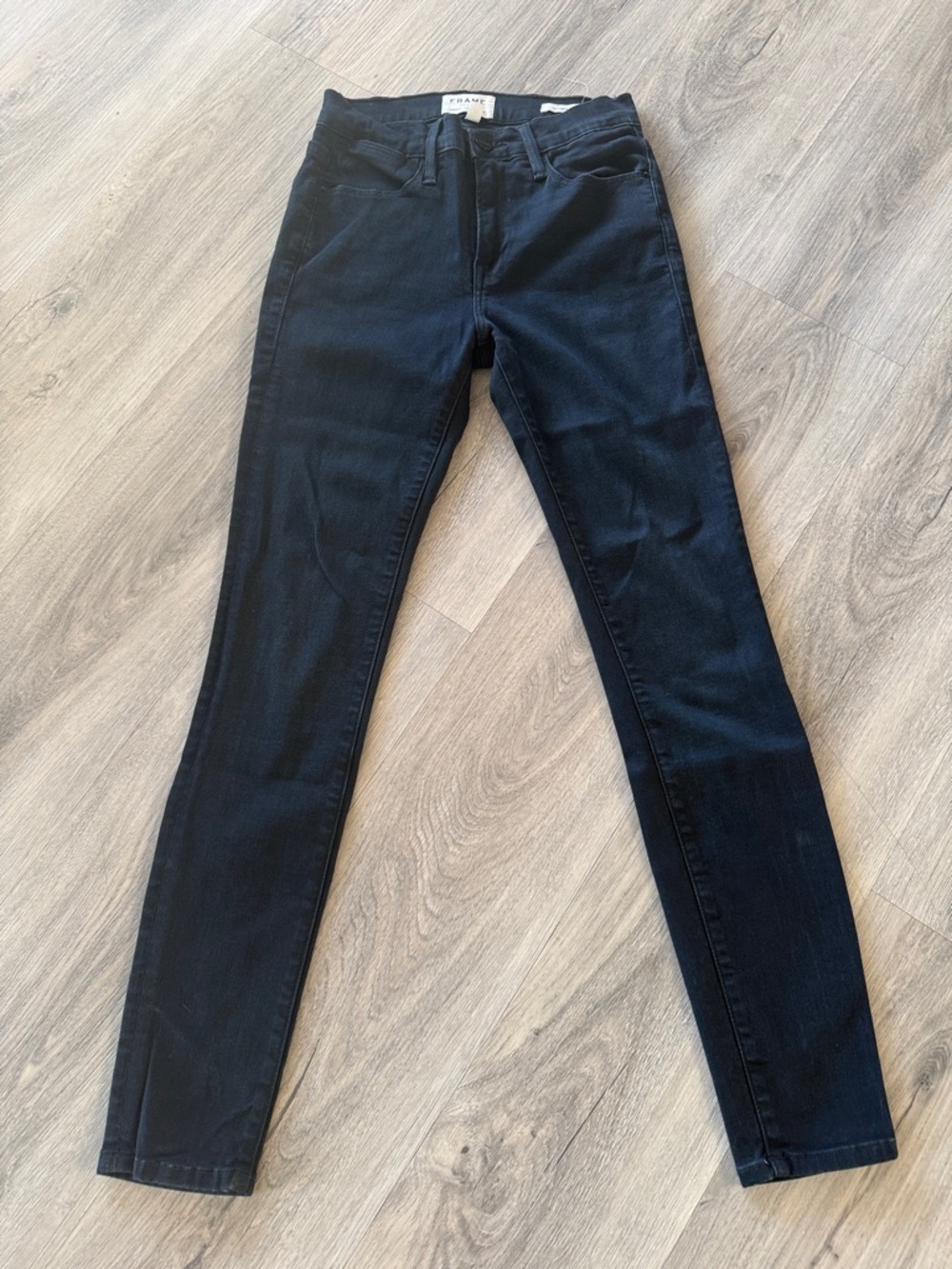 Frame Denim Black high rise Skinny Jeans size 25